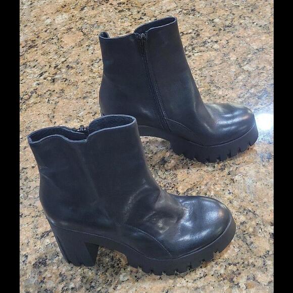 FRED SEGAL FEET Stella Black Leather Booties Women's Ankle Boot Shoes 36 6 $598 - Picture 5 of 15